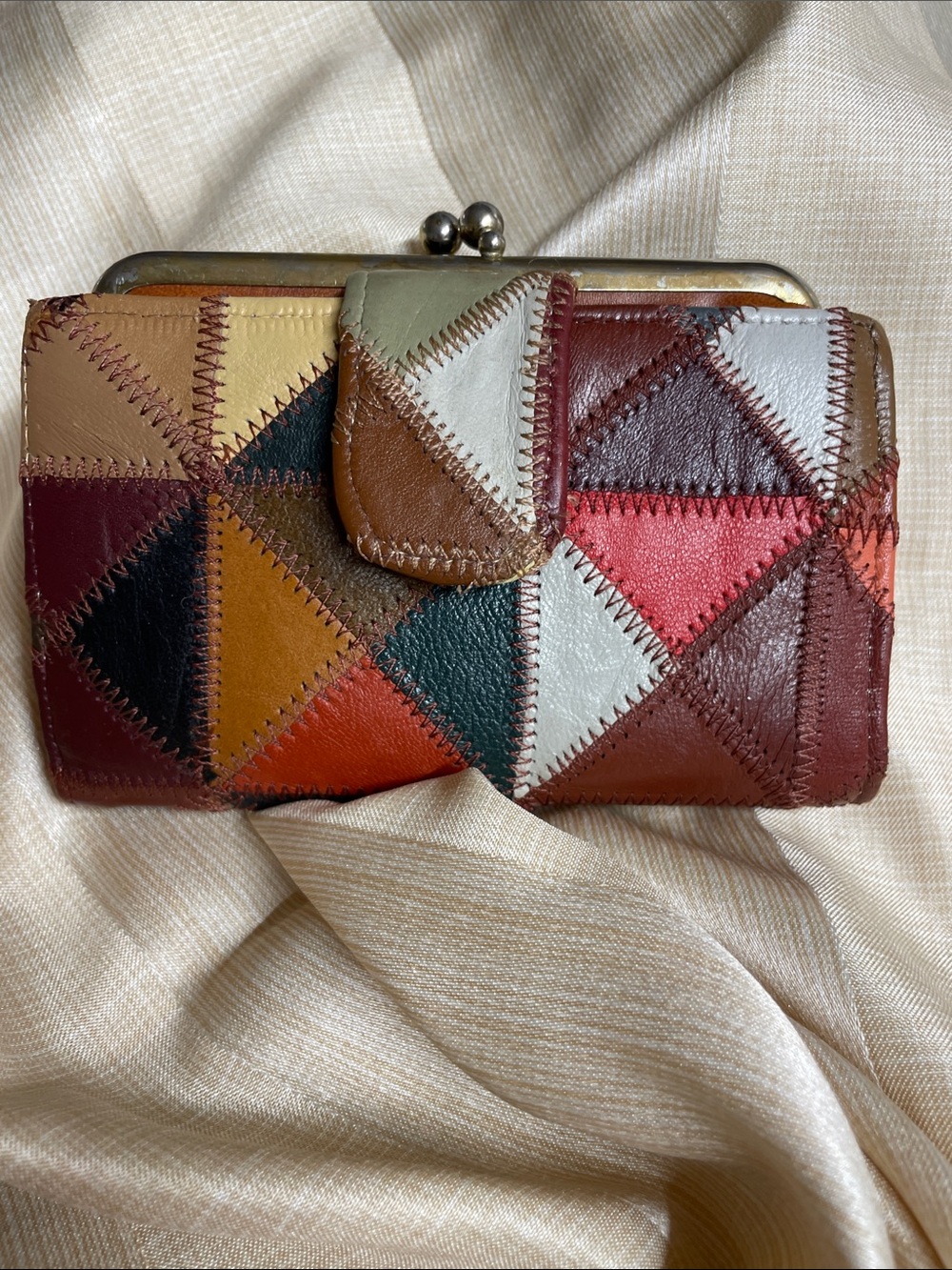 Roger Gimbel Patchwork Leather Ladies Wallet in Multicolor - Picture 1 of 7
